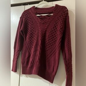 Maurices Deep Red V-Neck Sweater